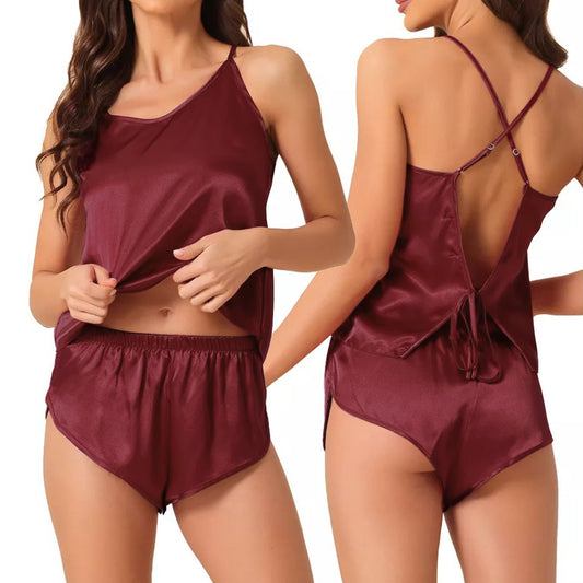 SPAIOERSILK Women's Silk Pajamas Set - Satin Silk Sleepwear for Women