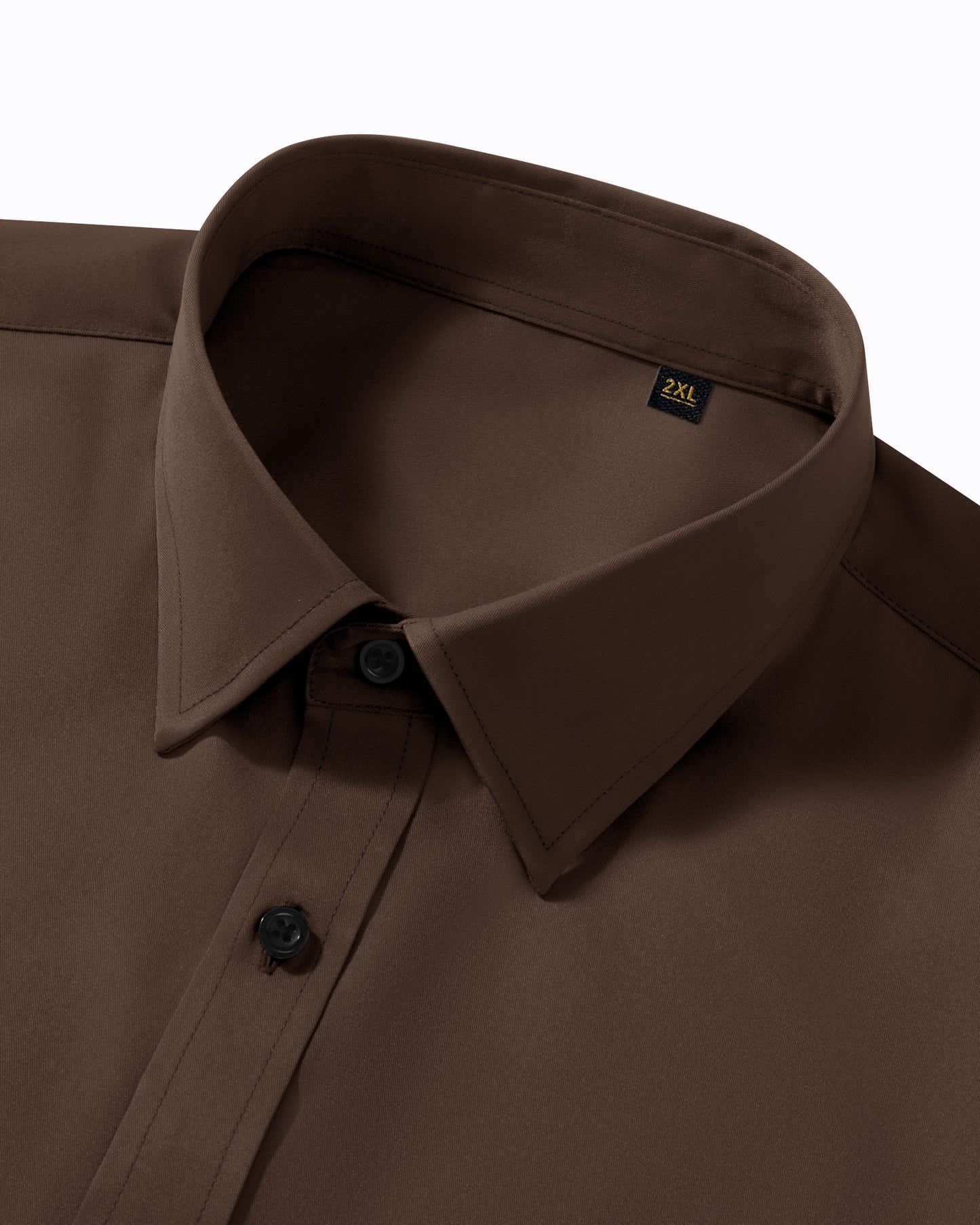 Lusead Brown Dress Shirts for Men Long Sleeve Wrinkle Free Shirts