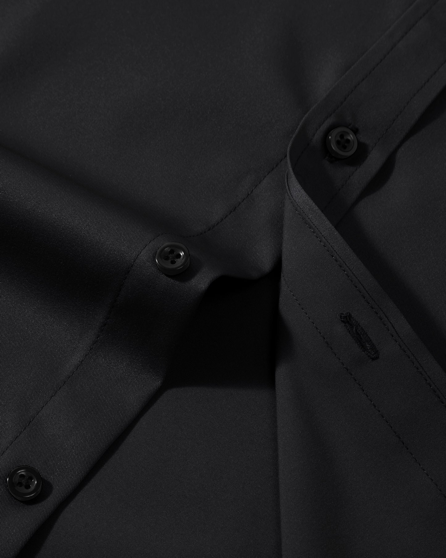 Lusead Black Slim Fit Dress Shirt for Men Long Sleeve Stretch Shirt