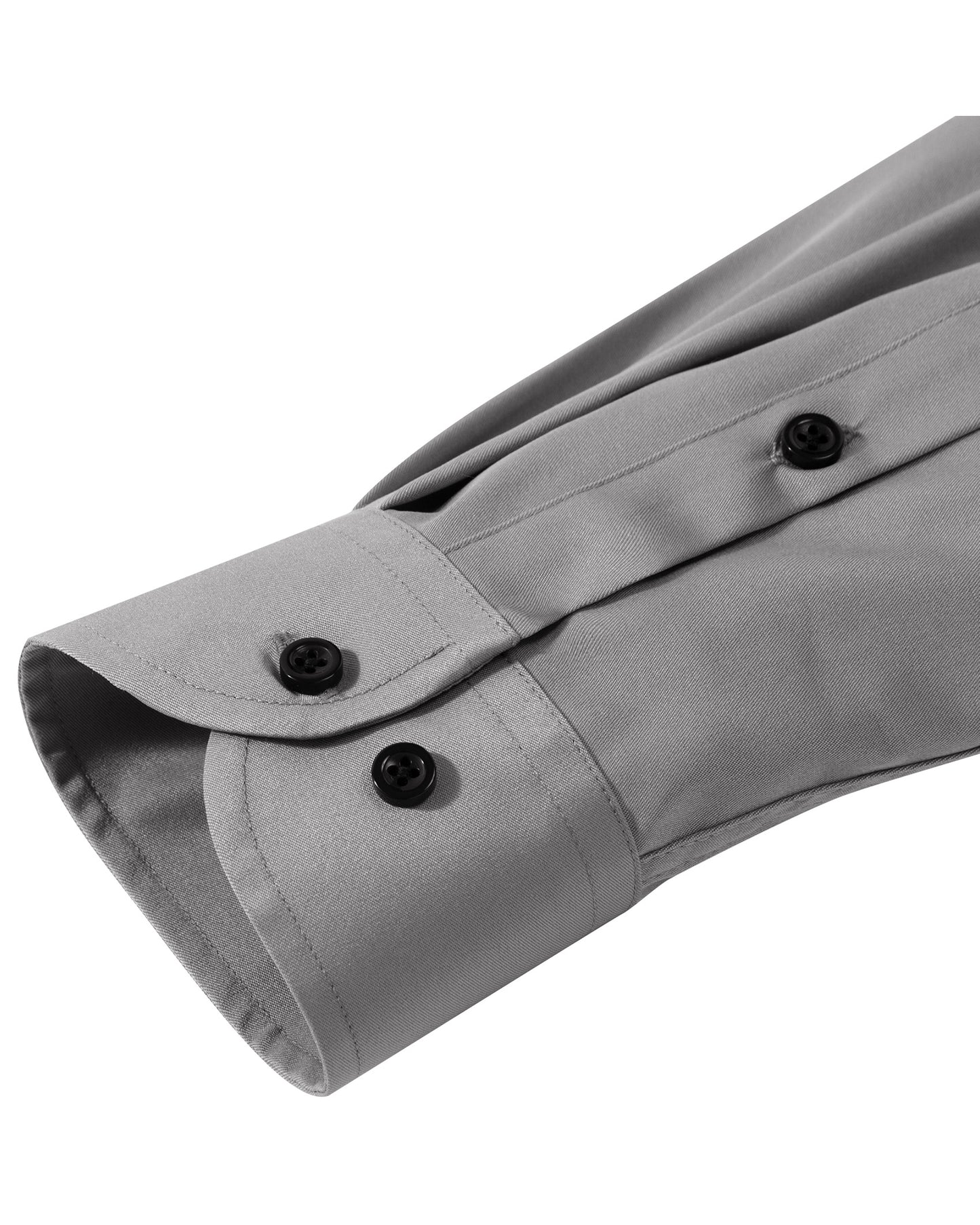 Lusead Men's Grey Dress Shirts Slim Fit Formal Button Down Shirt