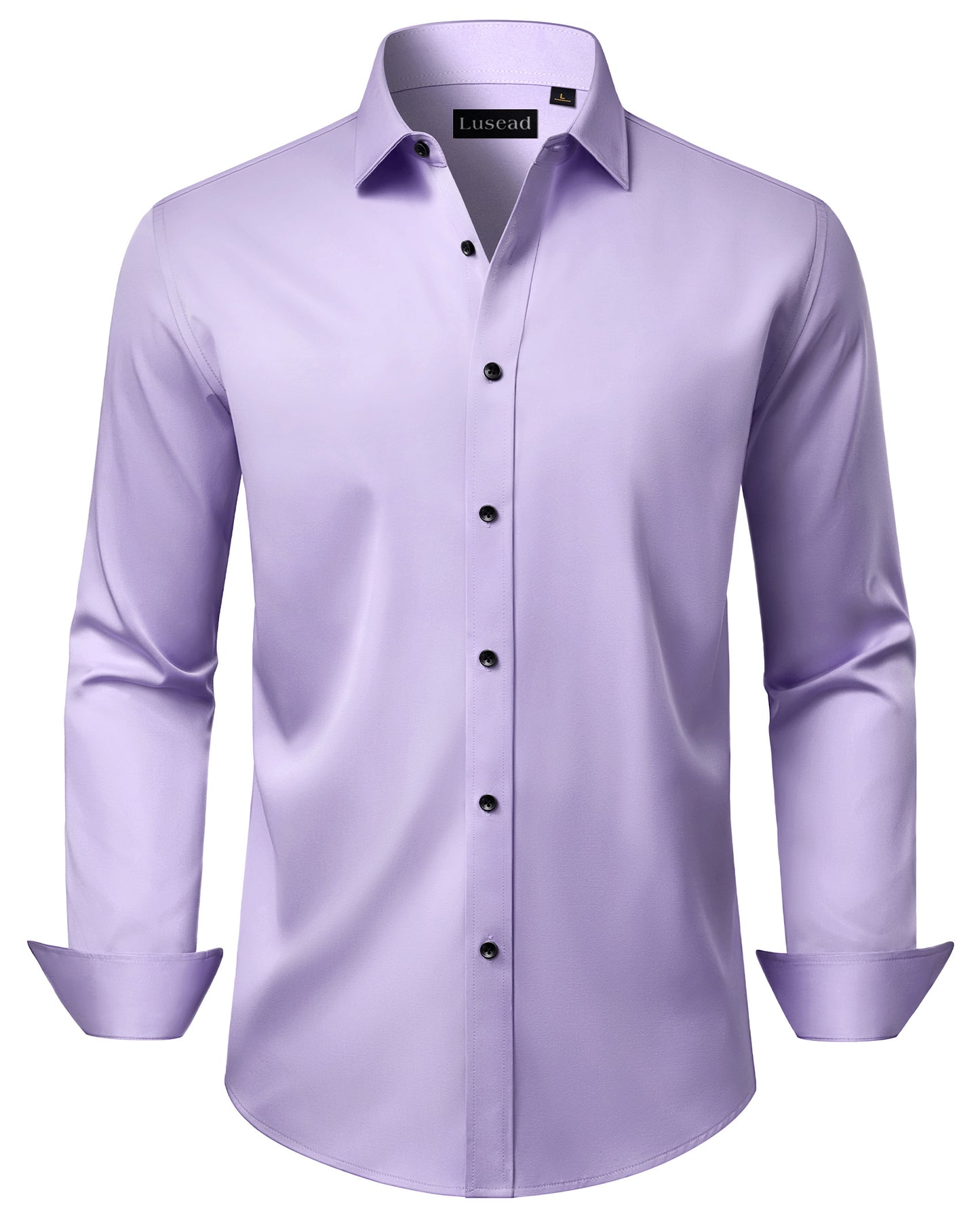 Lusead Slim Fit Dress Shirt for Men Long Sleeve Button Up Shirt