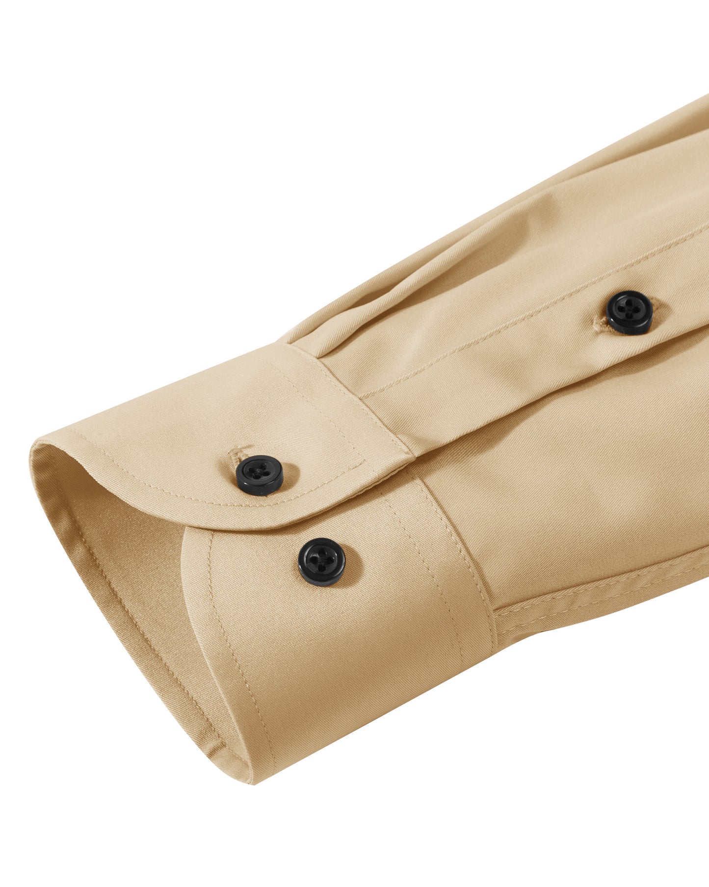 Lusead Mens Tan Dress Shirt Long Sleeve Stretch Button Down Shirts