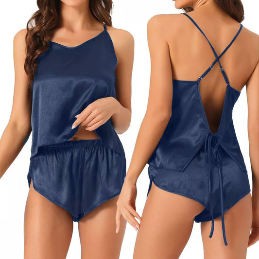 SPAIOERSILK Women's Silk Pajamas Set - Satin Silk Sleepwear for Women